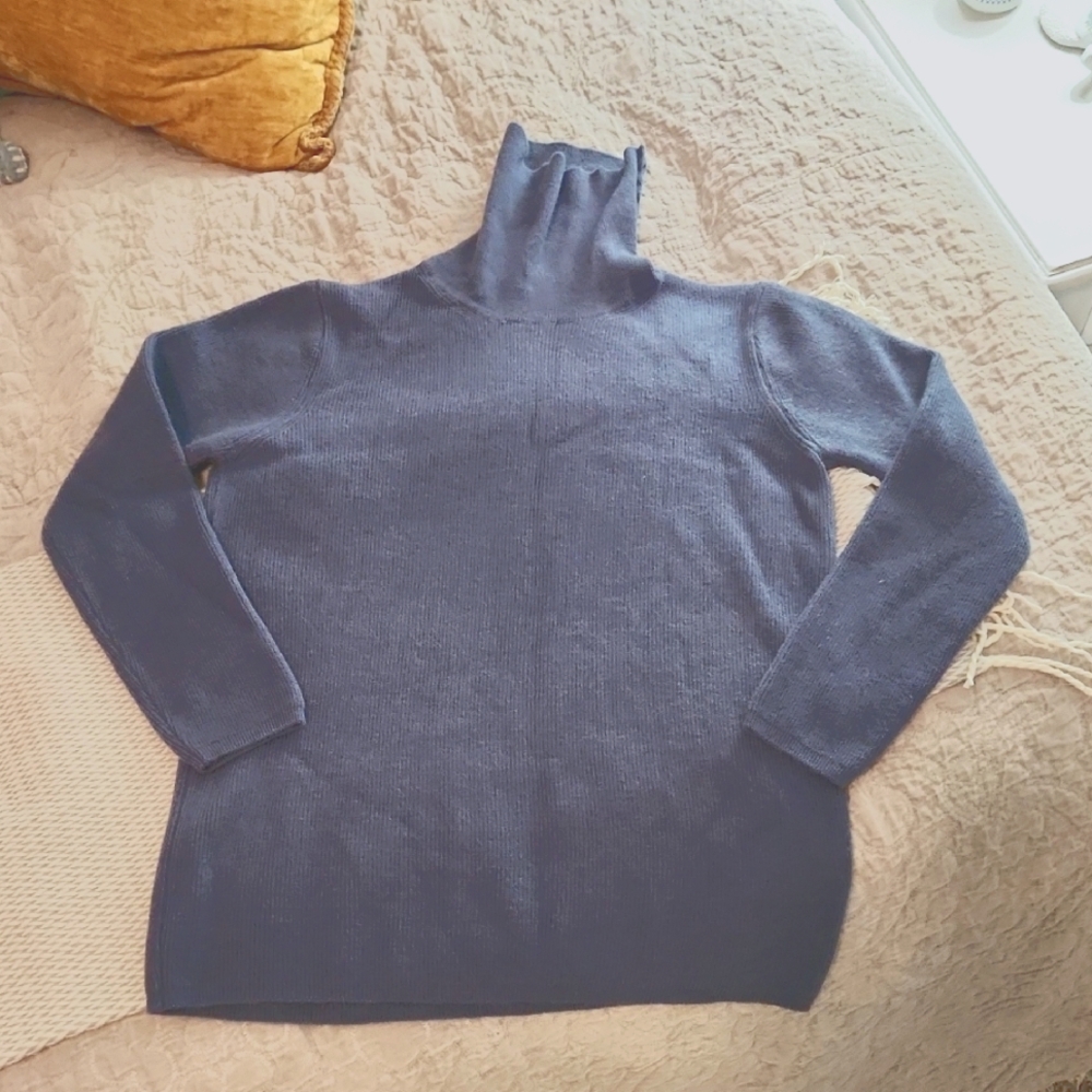 Cozy Blue Turtleneck Sweater